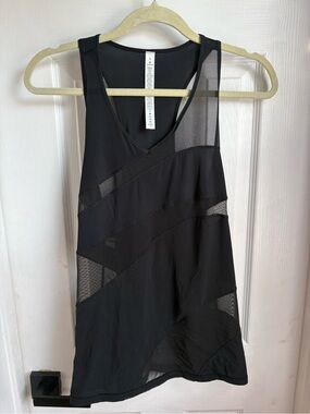 lululemon athletica Black Mesh-Panel Athletic Tank